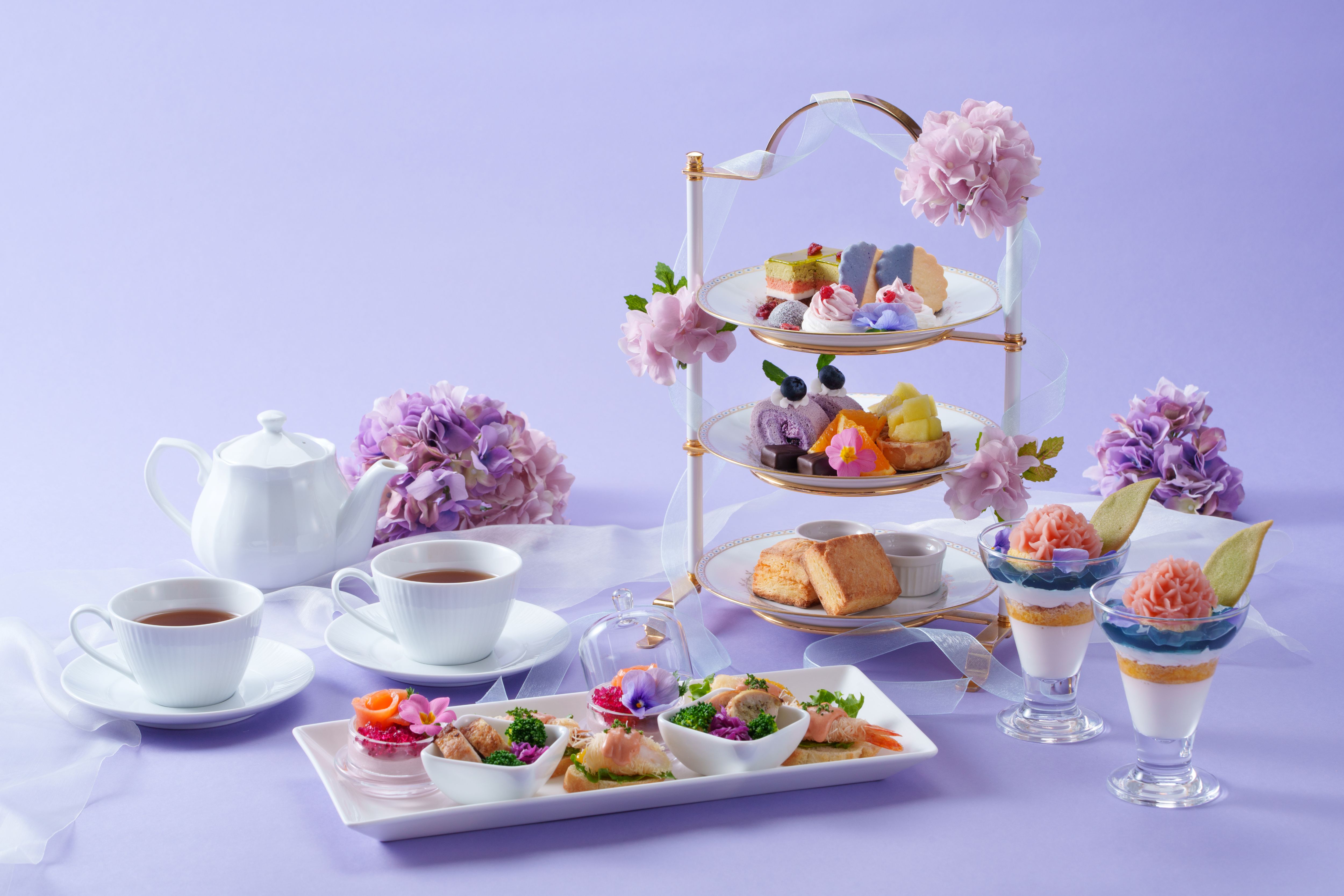 【5/2(土)～7/5(日)】～ Purple Garden ～ 初夏を彩る紫陽花アフタヌーンティーセット【仙台ロイヤルパークホテル】